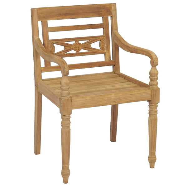 Cadeiras Batávia 6 pcs madeira de teca maciça