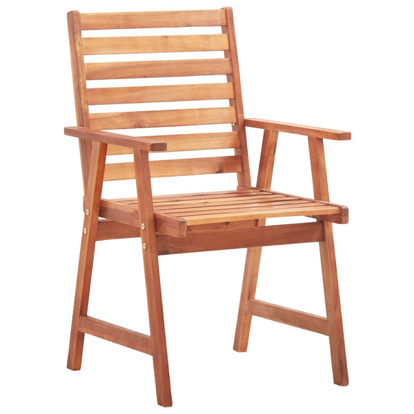 Cadeiras de jantar para jardim 8 pcs madeira de acácia maciça