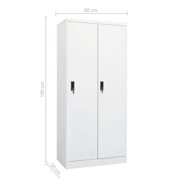 Roupeiro 80x50x180 cm aço branco