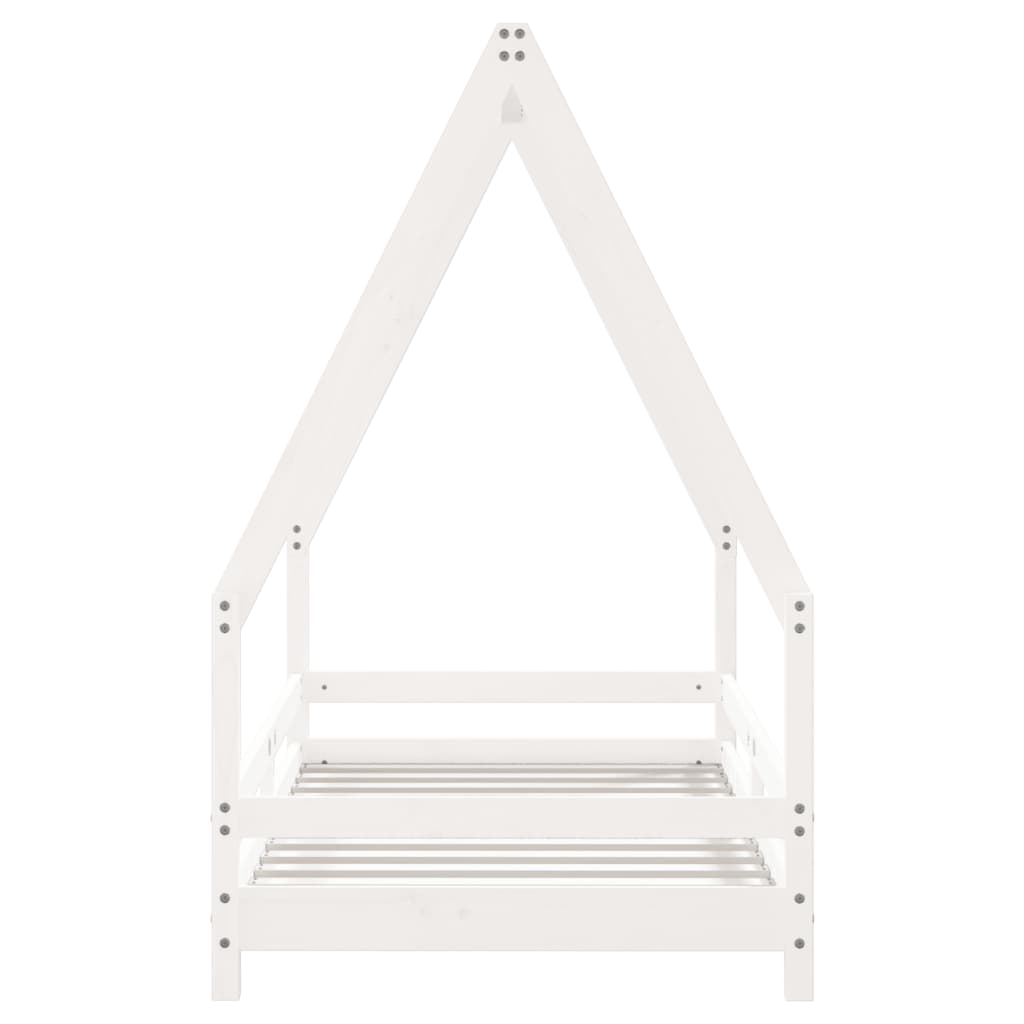 Children's bed frame 80x160 cm white solid pine