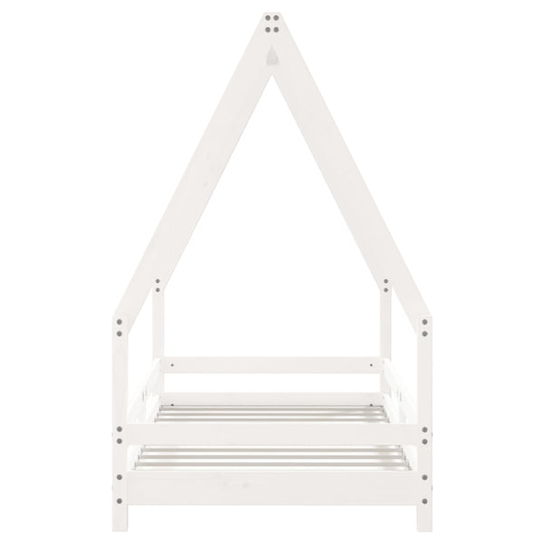 Children's bed frame 80x160 cm white solid pine